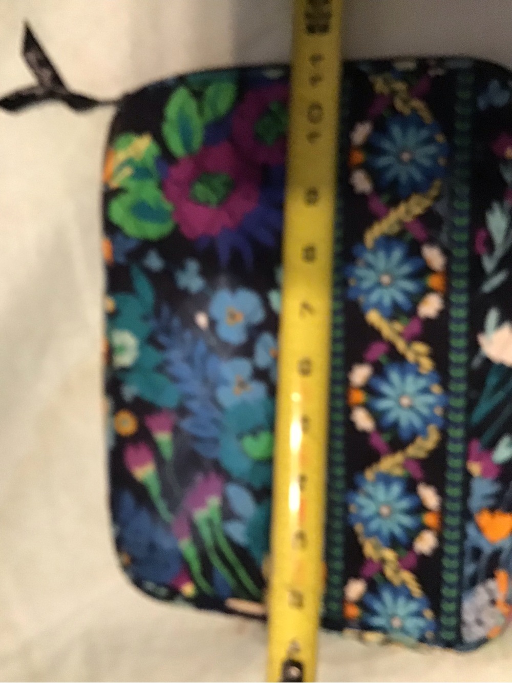 Vera Bradley Navy Floral Tablet Sleeve with Teal, Yellow & Purple Accents - Picture 3 of 7